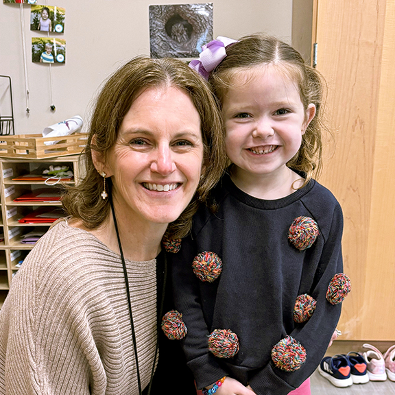 Teacher and boy child student
